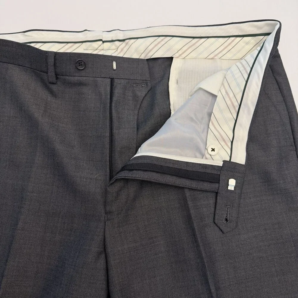 Lauren Ralph Lauren Mens 2 Piece Gray Suit 48L 40x28 Wool Blend Pleated Pants